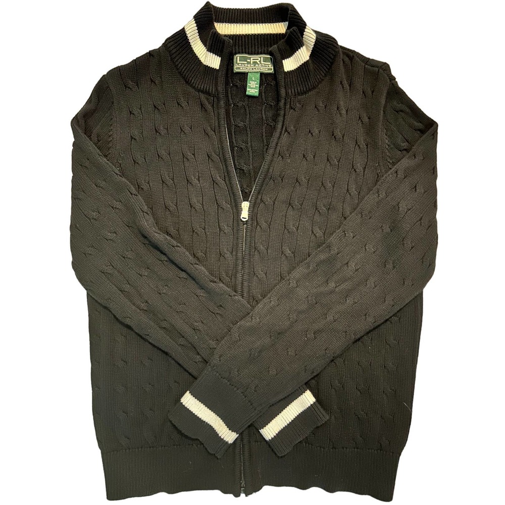 Women's Lauren Ralph Lauren Cable Knit Zip Jacket